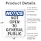 Signmission Not Open To General Public OSHA Notice Sign, Plastic, 18in W x 24in L, 2PK OS-2PACK-NS-P-1824-V-15190 - alternate 4